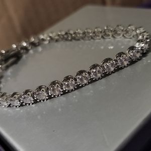 MACY'S Round Cubic Zirconia Line Bracelet
